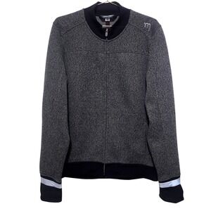 Novara Men's Large Heathered Gray‎ Full Zip Long Sleeve Pullover Fleece Sweater